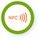 NFC tag used for recording attendance with an app"